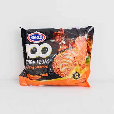 Gaga Mie 100 Goreng Extra Pedas Jalapeno 017196 Mirota 