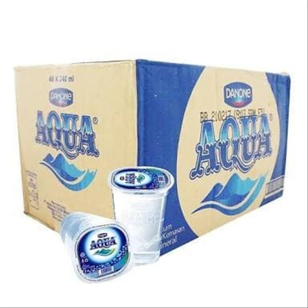 Aqua Gelas 220 Ml Dus 022630 Mirota Kampus Rumah 